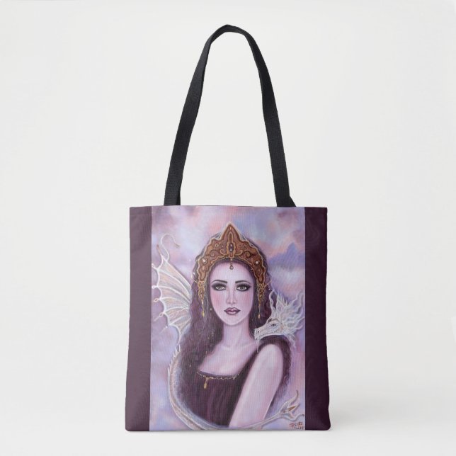 Bolsa Tote Demeter goddess with serpent by Renee Lavoie  (Frente)