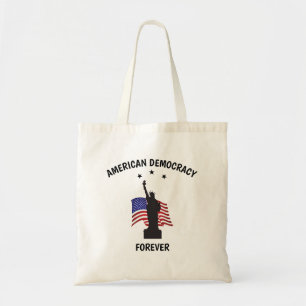 Bolsa Tote Democracia Americana para Sempre com Bandeira