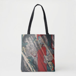 Bolsa Tote Demónio de Ukiyo-e Yokai Ibaraki do japonês por