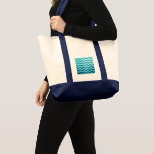Bolsa Tote Denim Chevron por Shirley Taylor Tote Bag