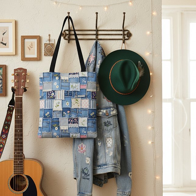 Bolsa Tote Denim Patchwork (Criador carregado)