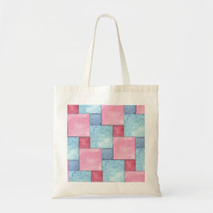 Bolsa Tote Denim Patchwork Tote Bag, Pinks, Blues