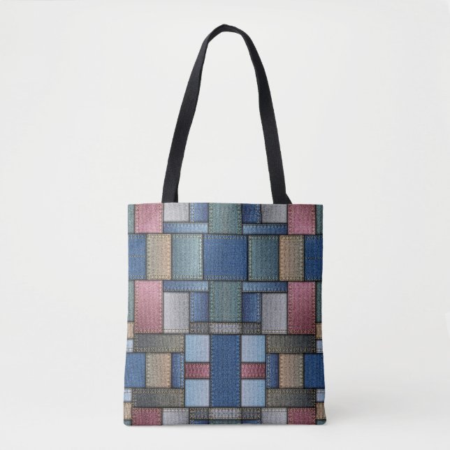 Bolsa Tote Denim Pattern (Frente)