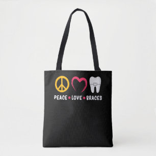 Bolsa Tote Dentista Engraçado Brancos de Amor Ortodontista