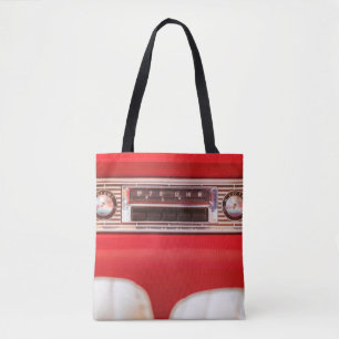 Bolsa Tote Dentro de rádio de carro antigo um carro americano