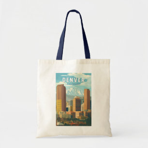 Bolsa Tote Denver Colorado Viagem Arte Vintage