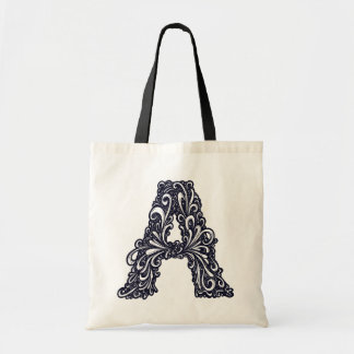 Bolsa Tote Der schwarz-weiße Buchstabe "A"