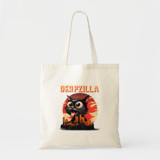Bolsa Tote Derpzilla Funny Derpy Giant Cat Kitten City