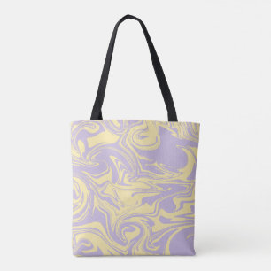 Bolsa Tote Derramar - Pastel Amarelo e Roxo