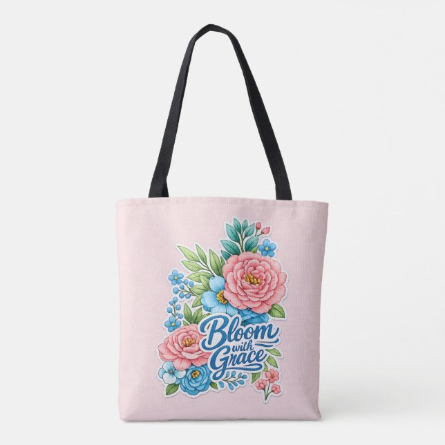 🌸👜 Bolsa Tote “Desabroche com Elegância” (Verso)