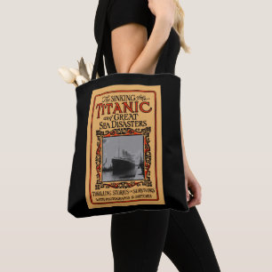 Bolsa Tote Desastre do cruzeiro RMS Titanic 1912 Antigo