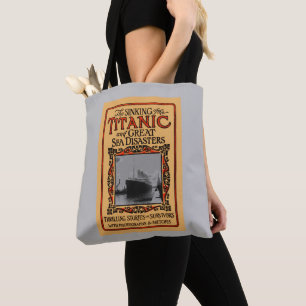 Bolsa Tote Desastre do Navio de Cruzeiro RMS Titanic 1912 Ant