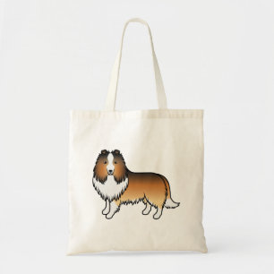 Bolsa Tote Desativar o Cão-de-Cartum de Sheepdog