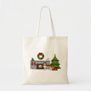 Bolsa Tote Desativar O Cão-Ovino De Shetland Numa Sala Festiv