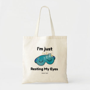 Bolsa Tote Descansando Meus Olhos Nome Personalizado Piada Pe
