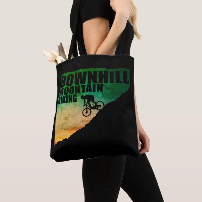 Bolsa Tote Descida de bicicleta de montanha (Close Up)