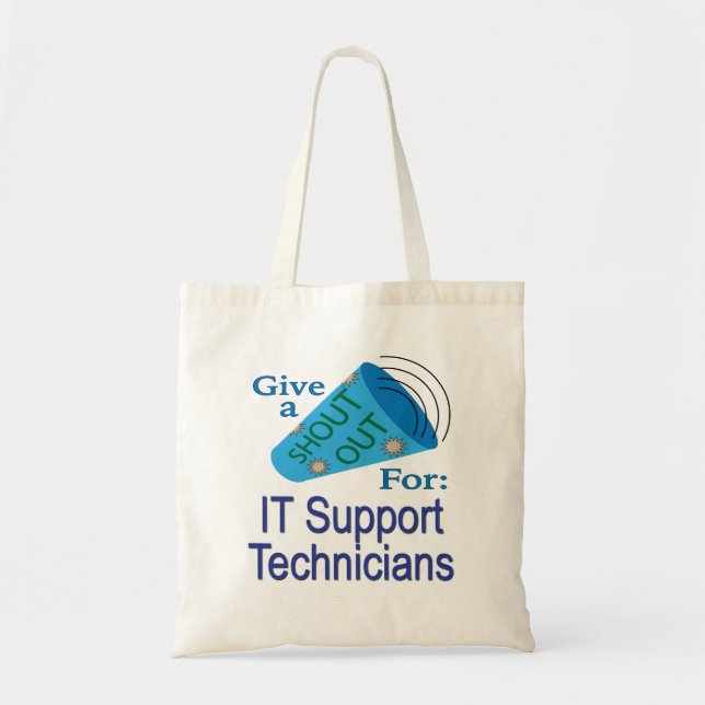 Bolsa Tote Descubra os técnicos de suporte de TI (Frente)
