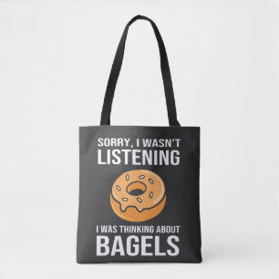 Bolsa Tote Desculpe, estava pensando em Bagels judeu Hanukkah