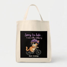 Bolsa Tote Desculpe-me por estar atrasado, eu estava matando 