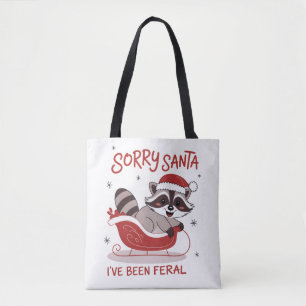 Bolsa Tote Desculpe Papai Noel, Eu Fui Feroz Natal Divertido 
