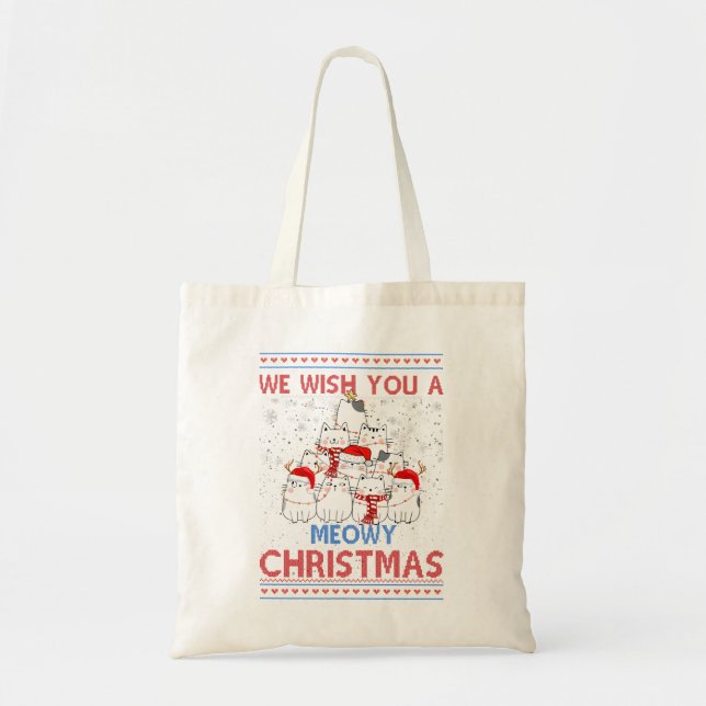 Bolsa Tote Desejamos-Lhe Um Suéter Feio De Natal (Frente)