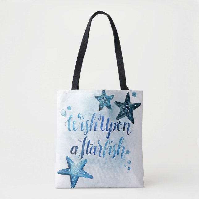 Bolsa Tote Deseje com um Starfish (Frente)