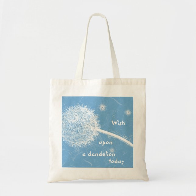 Bolsa Tote Deseje em um dandelion (Frente)