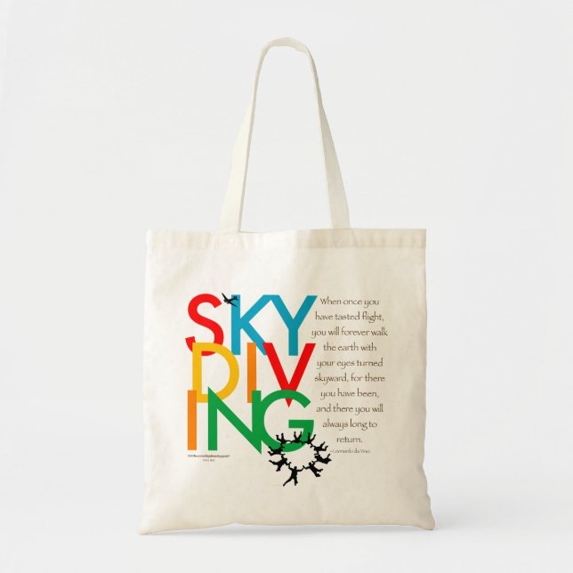 Bolsa Tote Desejo de Skydiving (Frente)