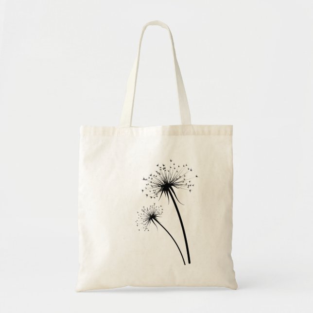 Bolsa Tote Desejos do dente-de-leão (Frente)