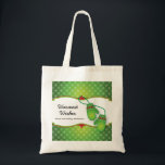 Bolsa Tote Desejos mais quentes com o Mitten Christmas Tote B<br><div class="desc">Esta adorável bolsa de tote de Natal apresenta um par de luvas de inverno e a redação: Desejos mais quentes para o período de férias! O fundo é um verde rico com um padrão de floco de neve. O texto é personalizável.</div>