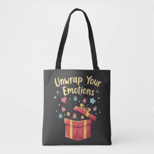 Bolsa Tote Desembrulhe suas emoções Natal Saúde Mental Natal