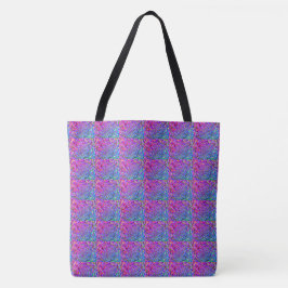 Bolsa Tote DESENHAR MODERN-abstrato azul-púrpura-rosa-claro