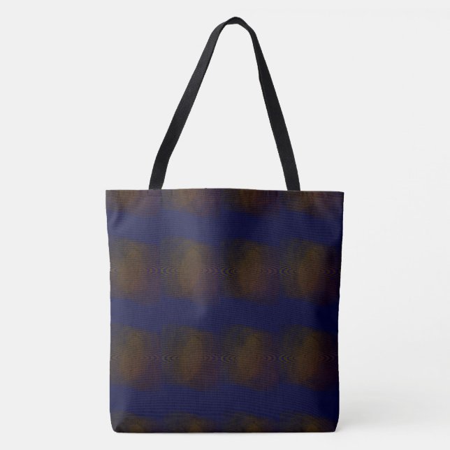 Bolsa Tote DESENHAR MODERN-abstrato em azul-escuro (Frente)
