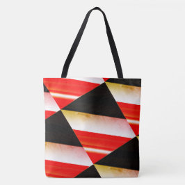 Bolsa Tote DESENHAR MODERN abstrato em preto-branco-vermelho-