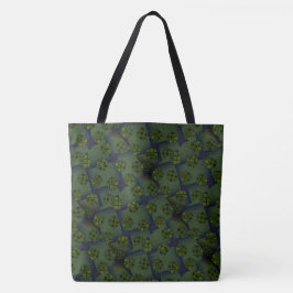 Bolsa Tote DESENHAR MODERN abstrato em preto-verde-escuro-pro