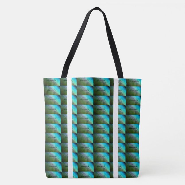 Bolsa Tote DESENHAR MODERN verde-claro azul-azul-verde-claro (Frente)