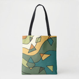 Bolsa Tote Desenho abstrato vintage feito à mão