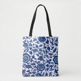 Bolsa Tote Desenho Azul e Branco 