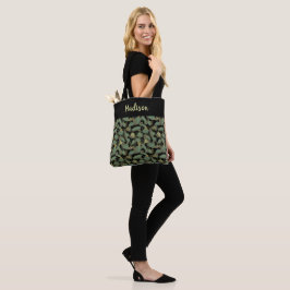 Bolsa Tote Desenho Botânico de Folha Elegante