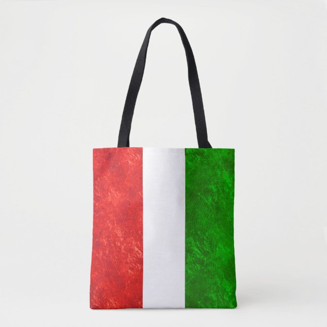 Bolsa Tote Desenho da Bandeira Italiana (Frente)