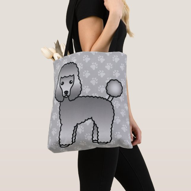 Bolsa Tote Desenho de cachorro da raça Poodle Toy Cartoon cin (Close Up)