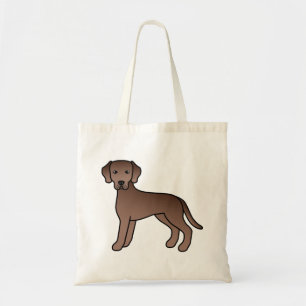Bolsa Tote Desenho de Cão de Chocolate Labrador Retriever