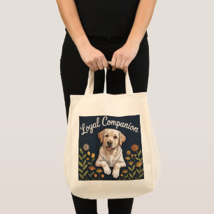 Bolsa Tote Desenho de Colcha de Labrador Retriever Dourado –