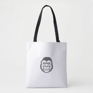 Bolsa Tote Desenho de desenhos animados de gorila