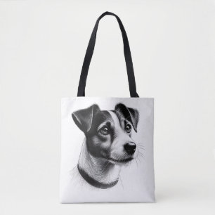 Bolsa Tote Desenho de Jack Russell Terrier