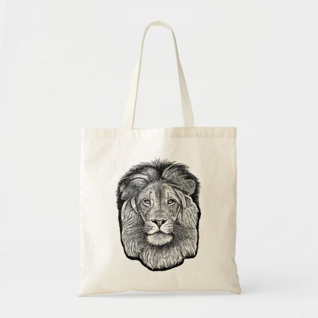 Bolsa Tote Desenho de Leão (Frente)
