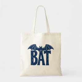 Bolsa Tote Desenho de Linoleogravura de Asas de Morcego de Ha