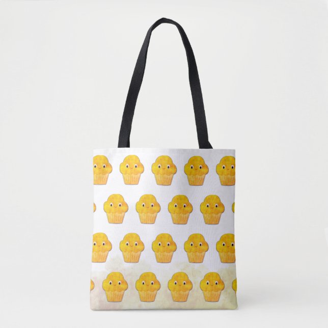 Bolsa Tote Desenho de Muffin Fofo (Frente)