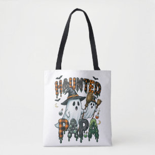 Bolsa Tote Desenho de Papai Fantasma do Halloween Assombrado