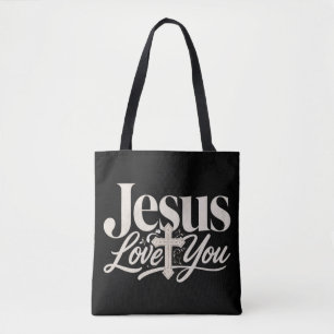 Bolsa Tote Desenho de Sublimação Cristã